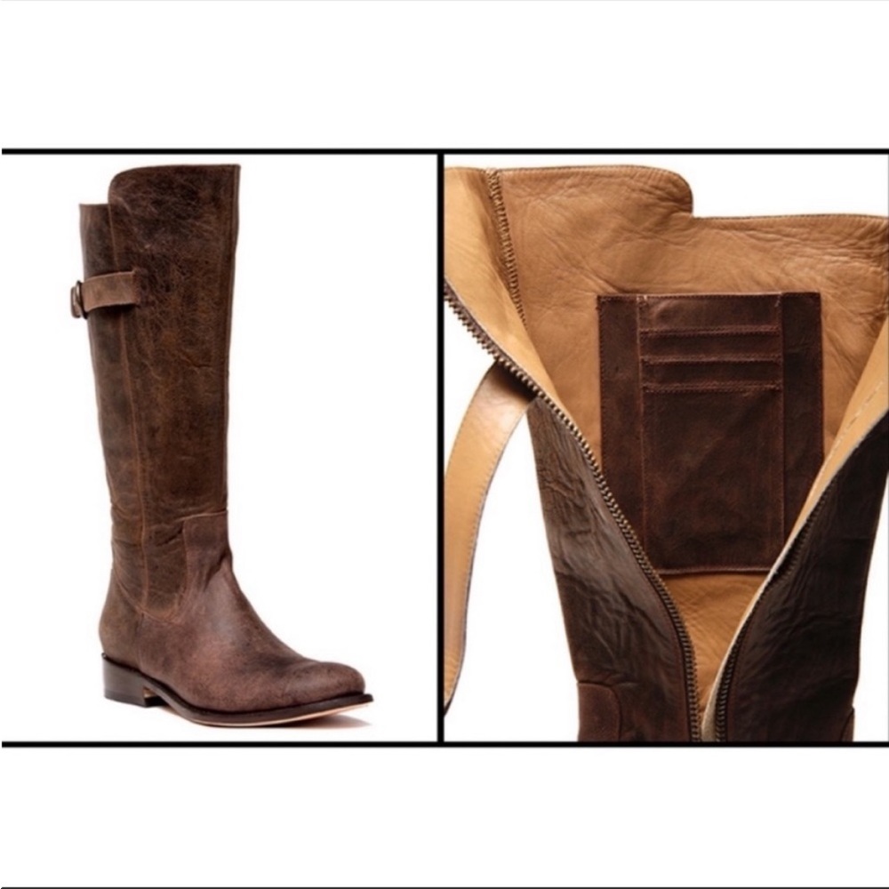 Elizabeth Anne leather boots with hidden inside pockets